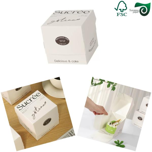 FSC High Pulp White Freezer Paper Roll  210g 250g FBB Board For Cake Packaging