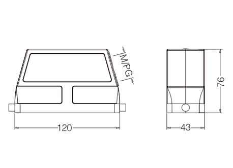 СПИЧКА КРЫШКИ входа высокой конструкции клобуков металла 24B бортовая С СНАБЖЕНИЕМ ЖИЛИЩЕМ HARTING ХАНА 24B