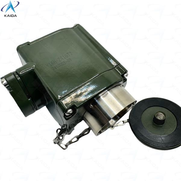 Conector eléctrico circular de contacto de soldadura de la serie Y16H con cáscara de aluminio de cadmio verde oliva.Y16H-2416TJ