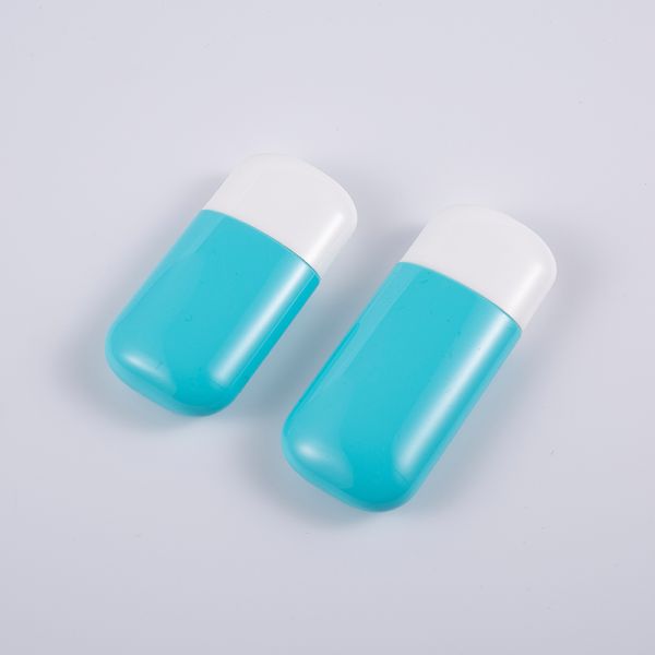 50ml Blue PE Sunscreen Bottle with UV Protection and Travel-Friendly Design