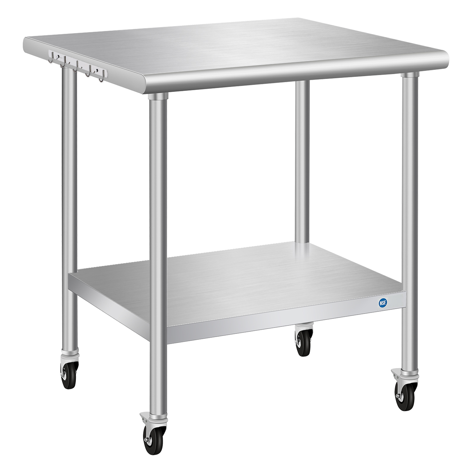 Stainless Steel Kitchen Workbench with Adjustable Height Legs and Corrosion Resistant Customized Size Preparation Countertop