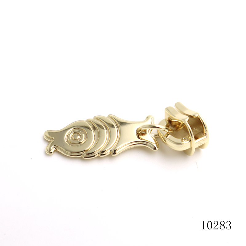 Zinc Alloy Metal Zipper Puller 3D Zipper Pull Charms Gold Fish Design