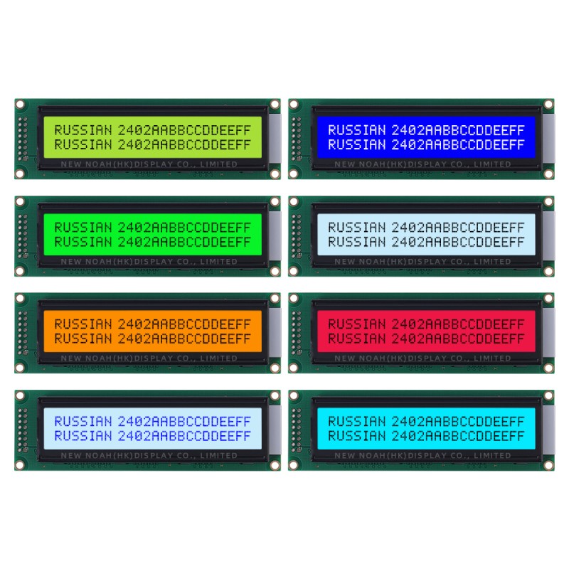Russian Yellow Green Film 2402A LCD Module Multilingual Module Lead Free Gold-Plated Pcb Board