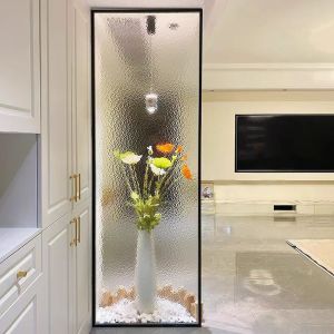 6mm Frosted Water Corrugated Decorative Privacy Glass Office Partition Supports CAD Drawing