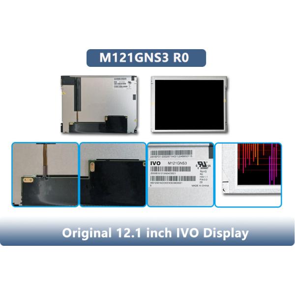 12.1 polegada TFT LCD Display M121GNS3 R0 Industrial IVO Panel 450 Nits Luminança