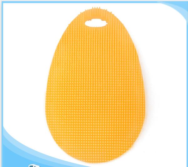Oval Shape Silicone Mold Tools , Silicone Kitchen Tools Multifunctional Dishwashing Brush