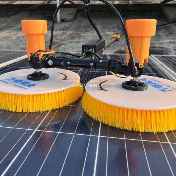 Solar Panel Brush Cleaning Tool for Farm Photovoltaic Panels Without Remote Control