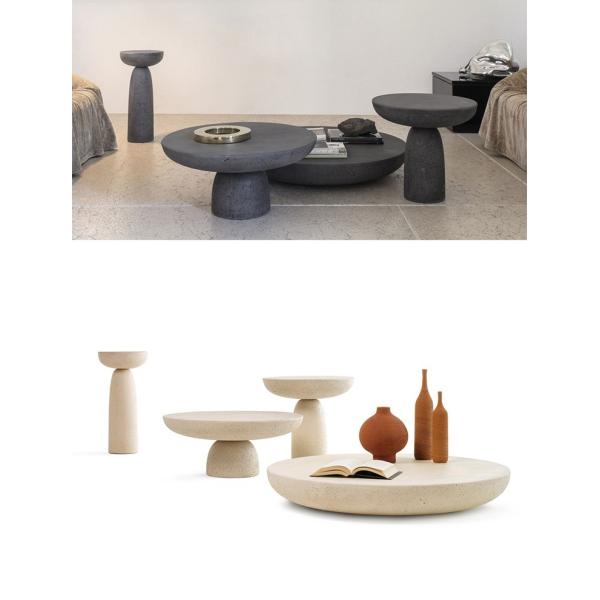 Wood In Painting Hotel Coffee Table  Small Round Side Tables