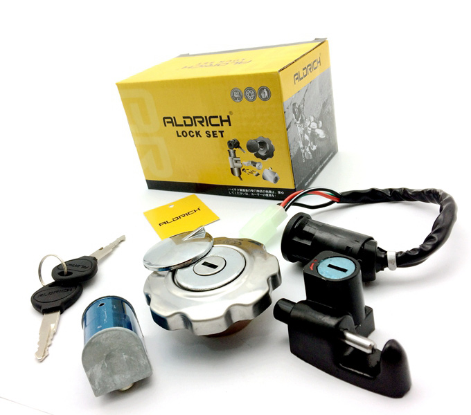 Motorcycle Lock Set HJ CG Premium Metal Standard Size Engine Switch Ignition Key Kit
