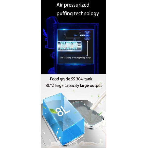 Система предварительного охлаждения Мягкий мороженый с 3 вкусами 540x850x1500 мм из нержавеющей стали