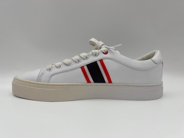 Stylish Anti Skid Sports Shoes White Womens Leather Tennis Shoes White