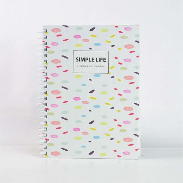 A5 Hardcover Notebook Printing Spiral Binding Emboss Academic Planner Book Customized