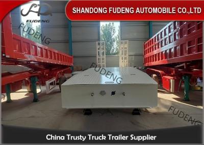 Fudeng 4mm pattern floor 3 Axles 60T Low Bed Semi Trailer