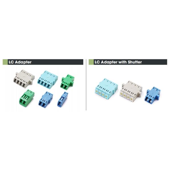 LC / UPC To LC / UPC Simplex Single Mode Fiber Adapter Plastic With Shutter