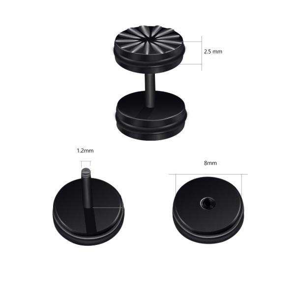 Newest fashion jewelry cool women earrings round black stud earrings