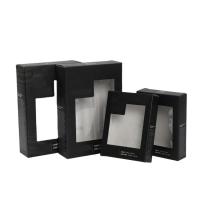 transporte Tuck Top Mailer Box Custom do preto 6x4x3 com janela