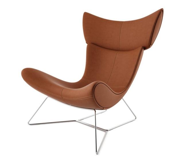 Modern leather imola designer chair easy chair with ottoman living room home furniture leisure single sofa chair