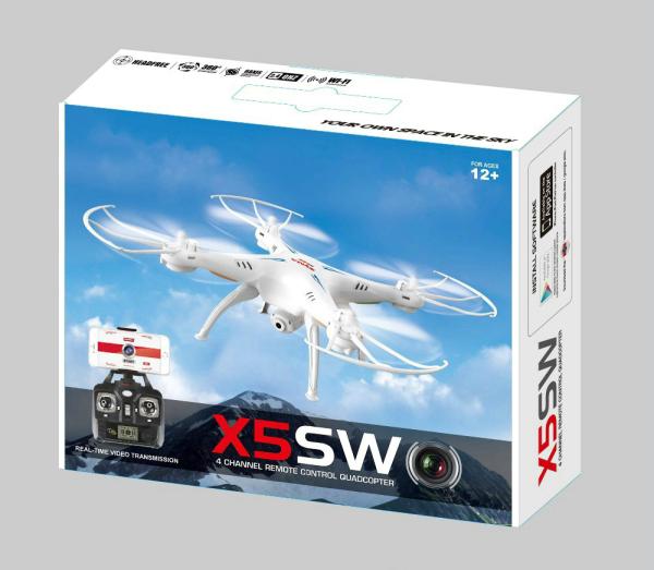 X5SW WIFI FPV Real-Time RC Drone 2.4G 4CH Headless RC Quadcopter Camcorder W/ HD Camera