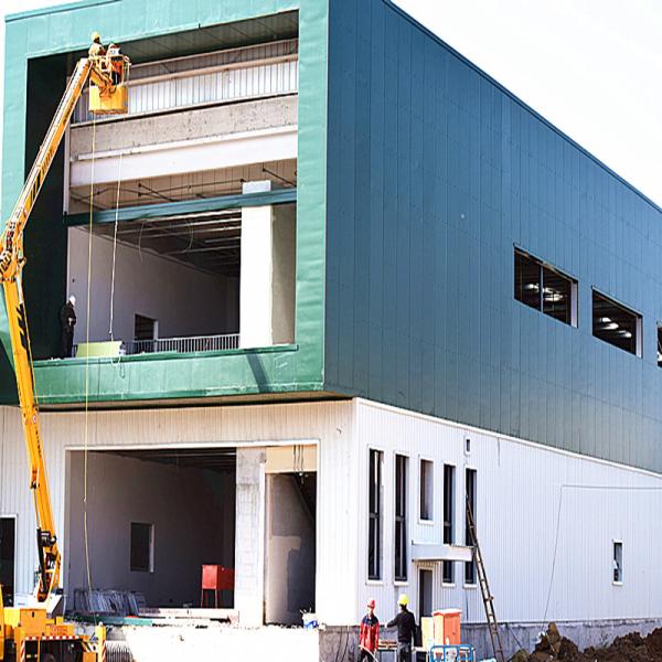 Two Layer Prefab Steel Structures Construction Large Span Metal Warehouse Building