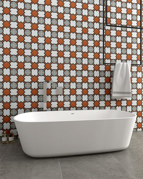 20x20cm Red Gray Ceramic Rustic Tile for Indoor Floor