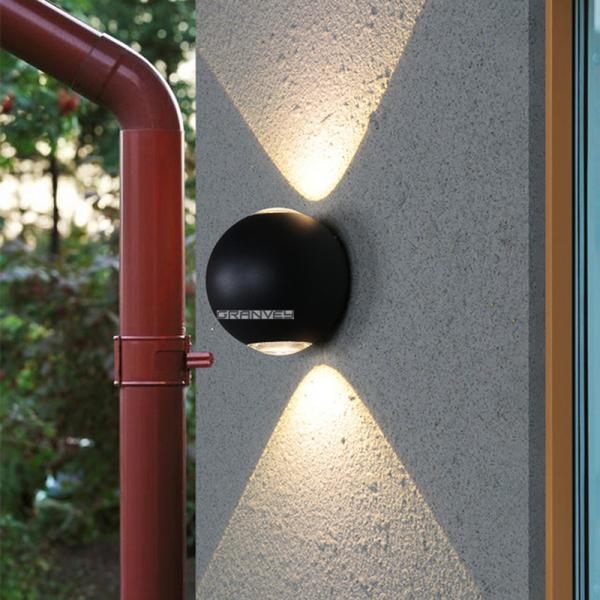 Corridor Stair LED Outdoor Wall Lights Nordic Style Art Black Creative Ball Shaped