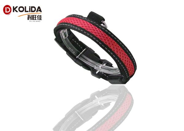 Nylon Airmesh Anti Lost Security Flashing LED Dog Collar Necklace For Pet
