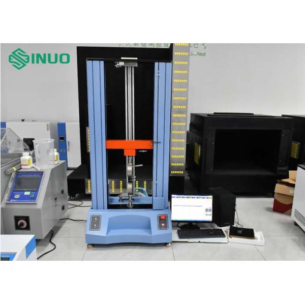 Máquina de ensayo de tracción de doble brazo con sensores de 3kN/5kN y dispositivo de deformación