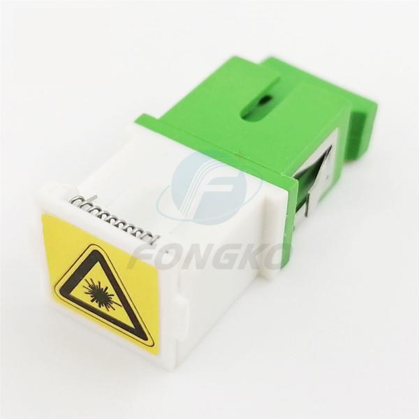 Metralha branca do metal da manutenção programada SC/APC adaptador verde da fibra ótica da auto Shutterwith