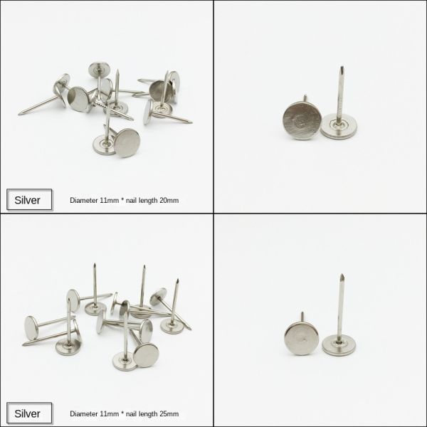 Sofa Industry Nail Furniture Decorative Nails Silver Flat Head Upholstery Pins Decorative Pushpin Furniture Sofa Pins
