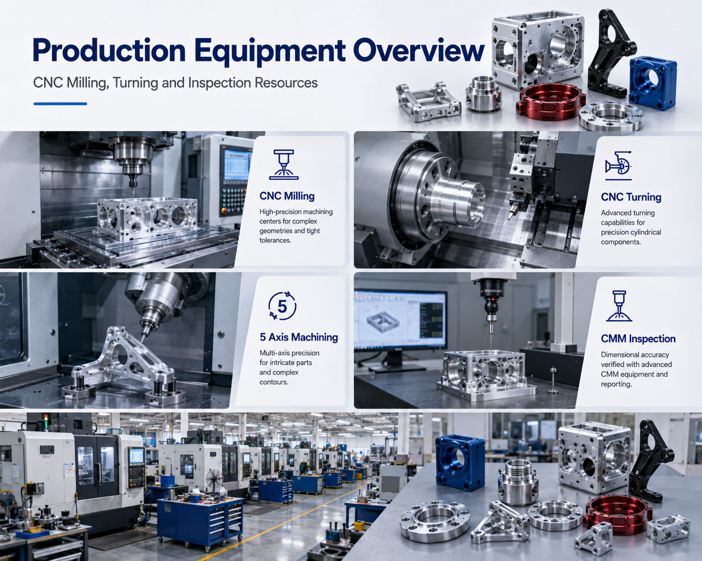 High Precision Custom Aluminum CNC Parts with 5-Axis Machining for Prototype to Mass Production