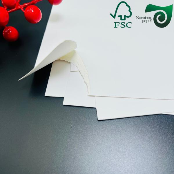 FSC 1.5mm 1.35mm Ivory Board High Thickness Glossy Smooth White Cardboard For Packaging
