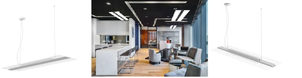 Подвесная светодиодная подвесная панельная лампа с 50W 60W 75W Smart Dali 0-10V затемнение для офиса гостиничного лобби