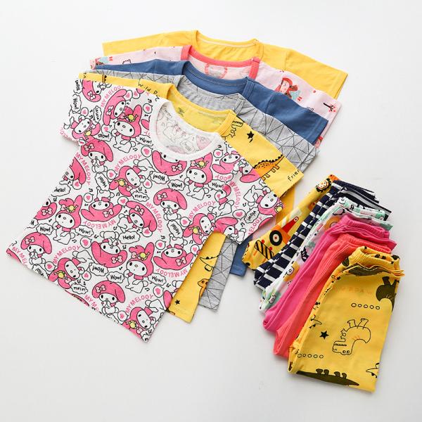 Children'S Outfit Sets Cotton Children Boutique Printing Sets Kids Pure Cotton Suit