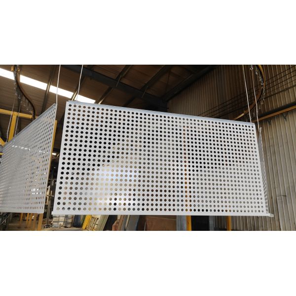 2mm White Perforated Ss Sheet Round Hole Mesh With High Load Capacity
