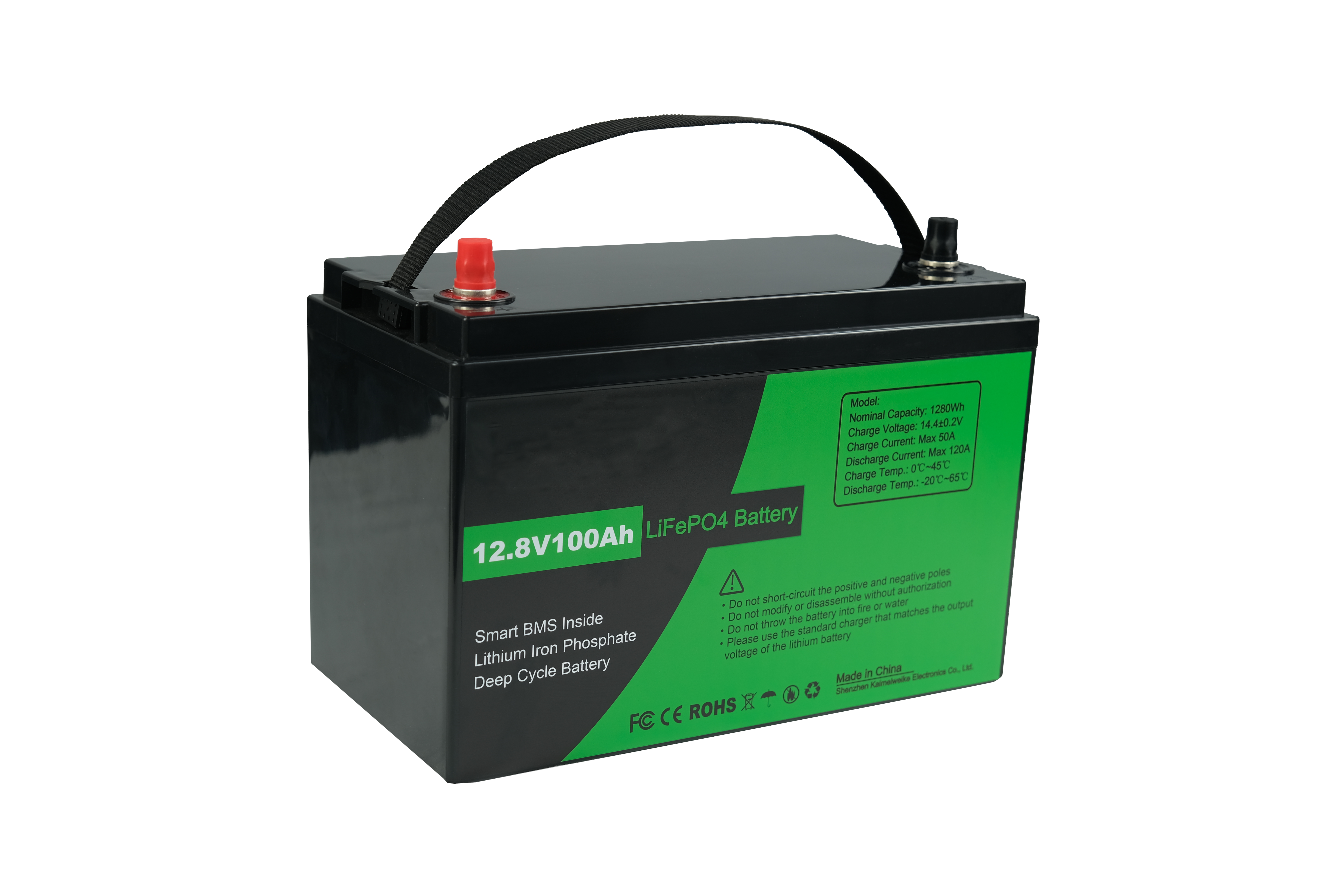 12.8V 200Ah LiFePO4 Battery KMW12V200 Deep Cycle Lithium Iron Phosphate Battery With Built‑in BMS