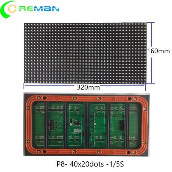5V Smd3535 P8 LED Module 320mmx160mm Outside 40x20 Front Access Available