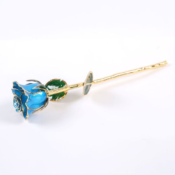 24K Gold-plated Eternal Rose Gold Resin Preserved Flower Golden Branch Rose Christmas Valentine's Day Gift