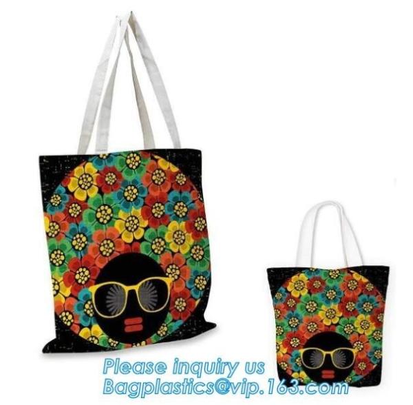 Fashionable Promotional Natural Cotton Fabric Handle Shopping Women Lady Rope Handle