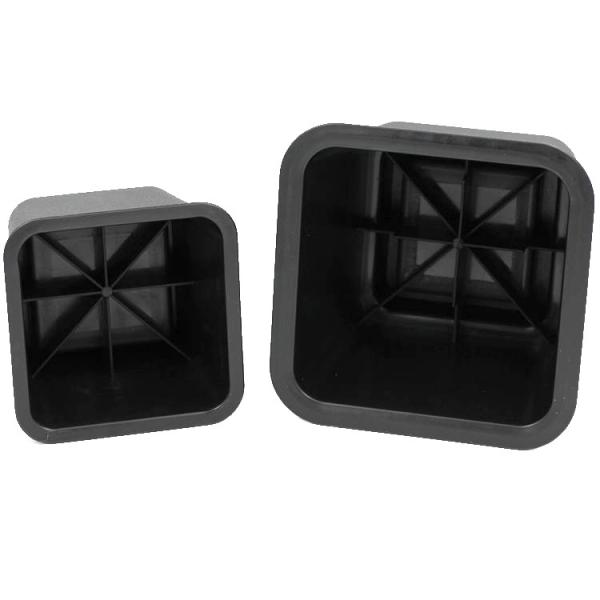 KR-P0246 Smooth Plastic Adjustable Bed Risers , 8 Inch Black Furniture Risers Optional