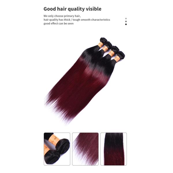 Fashion 8-14 inch 1b99j pre Colored Human Hair Bundles for party