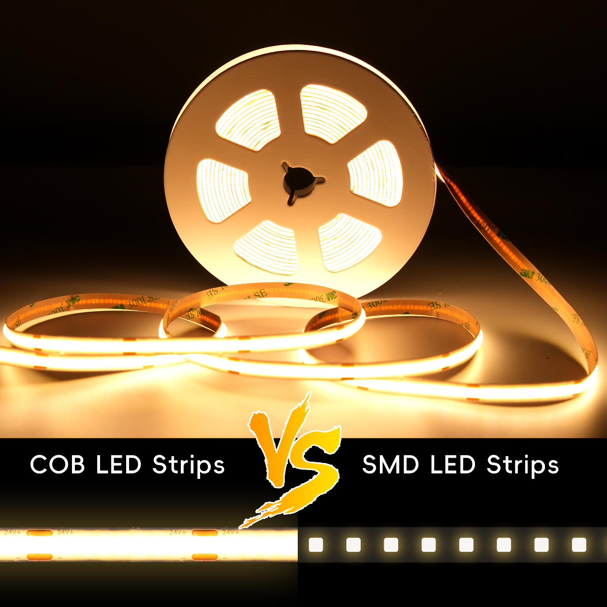 24V Super Bright High Lumen Led Shelf Light 3000K Warm White 5m Dimmable PIR Sensor LED Lighting