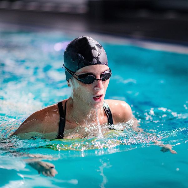 Durable Elastic Non-Slip Printed Women Swimming Cap Silicone Bathing Caps