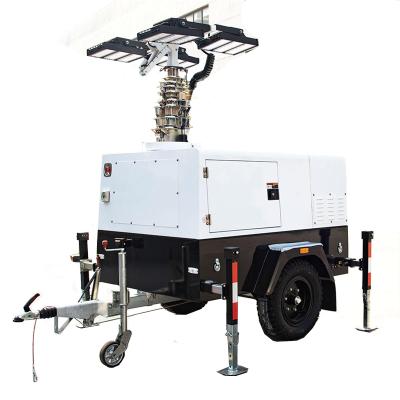 Mobile Light Tower Generator Diesel Light Tower Lamp 4×500W LED Industrial Light Tower