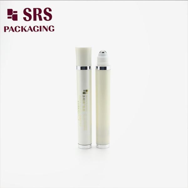 No Leakage Luxury Cosmetic White Vibrating 10ML Roll on Bottle For Eye Cream