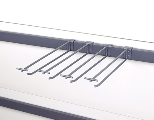 Supermarket Rack Accessories Stainless Steel Coat Hook 4mm 250MM Silvery