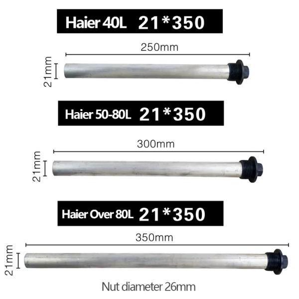 Commercial Solar Water Heater Magnesium Anode Rods Corrosion Resistance NPT Screw Type
