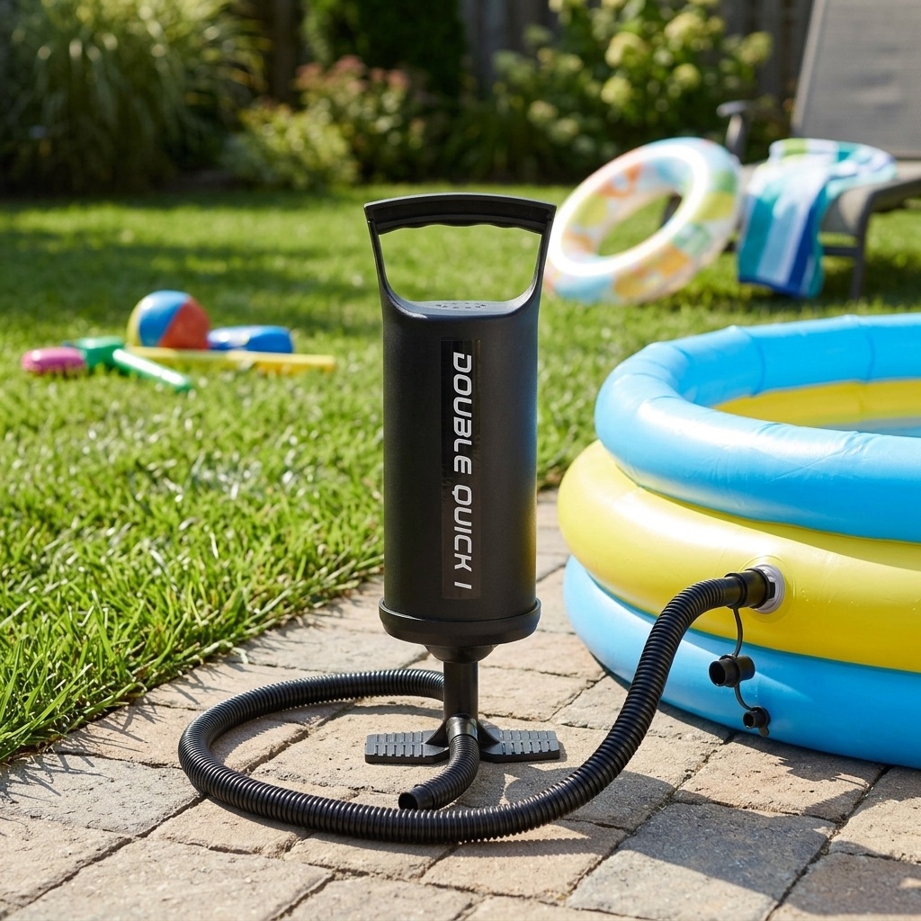 12-inch Two-Way Plastic Manual Outdoor Portable Hand Pump for Swimming Pools Swim Rings Inflatable Beds