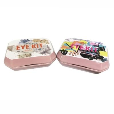 Small Travel Kit Cosmetic Tins Metal Box Eyeshadow Tins With Mirror And Pans