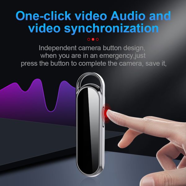 HD Mini Voice Activated Recorder Digital Voice Recorder 1080P Digital Video Camera 140° Camera Angle