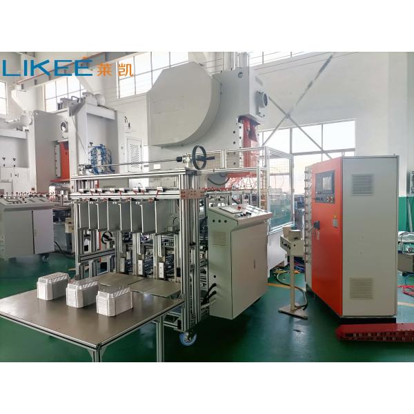 Fully Automatic Mitsubishi PLC Aluminium Foil Plate Making Machine High Productivity